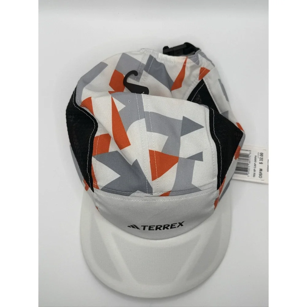 adidas Terrex 5P Cap Graphic JJ1478 Unisex Adults One Size White Orange Grey